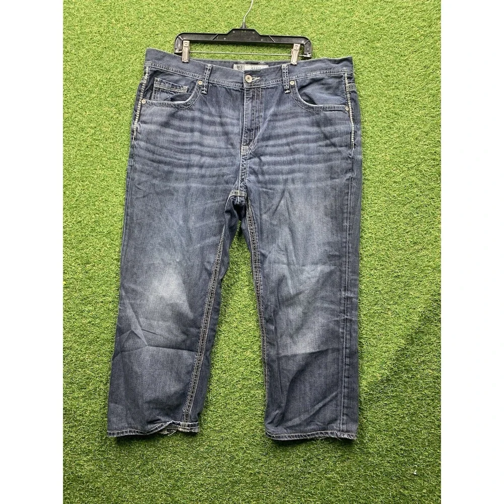 BKE Jeans Mens 40R Seth 40x28 Straight Leg Mid Rise Affliction Y2K Dark Wash